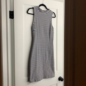 The Limited Blue Stripe Pencil Tank Dress